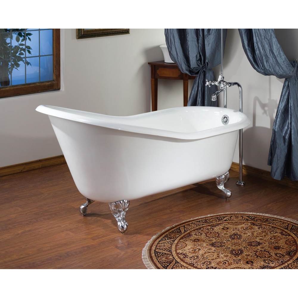 Cheviot 5102/3970XL-LEV 5100 Series Extra-Tall Free-Standing Tub Filler With Stop Valves - Lever Handles - Porcelain Accents