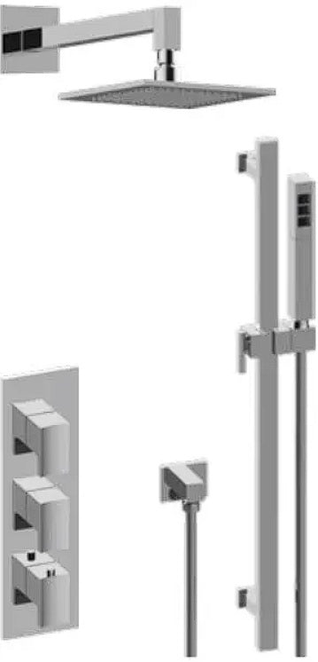 Graff S40X108FR-T Sade M-Series Thermostatic Shower System - Shower With Handshower