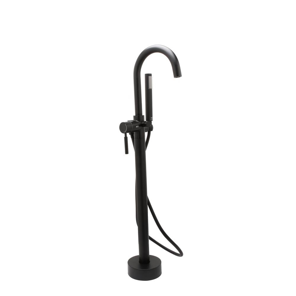 Huntington Brass S78607 Euro Free Standing Roman Tub Filler With Hand Shower