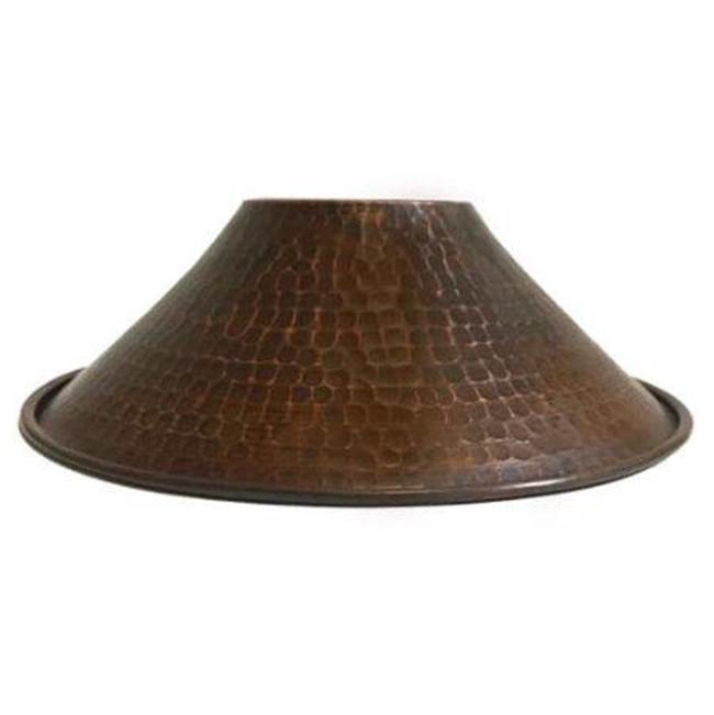 Premier Copper Products SH-L500DB Hammered Copper 9" Cone Pendant Light Shade