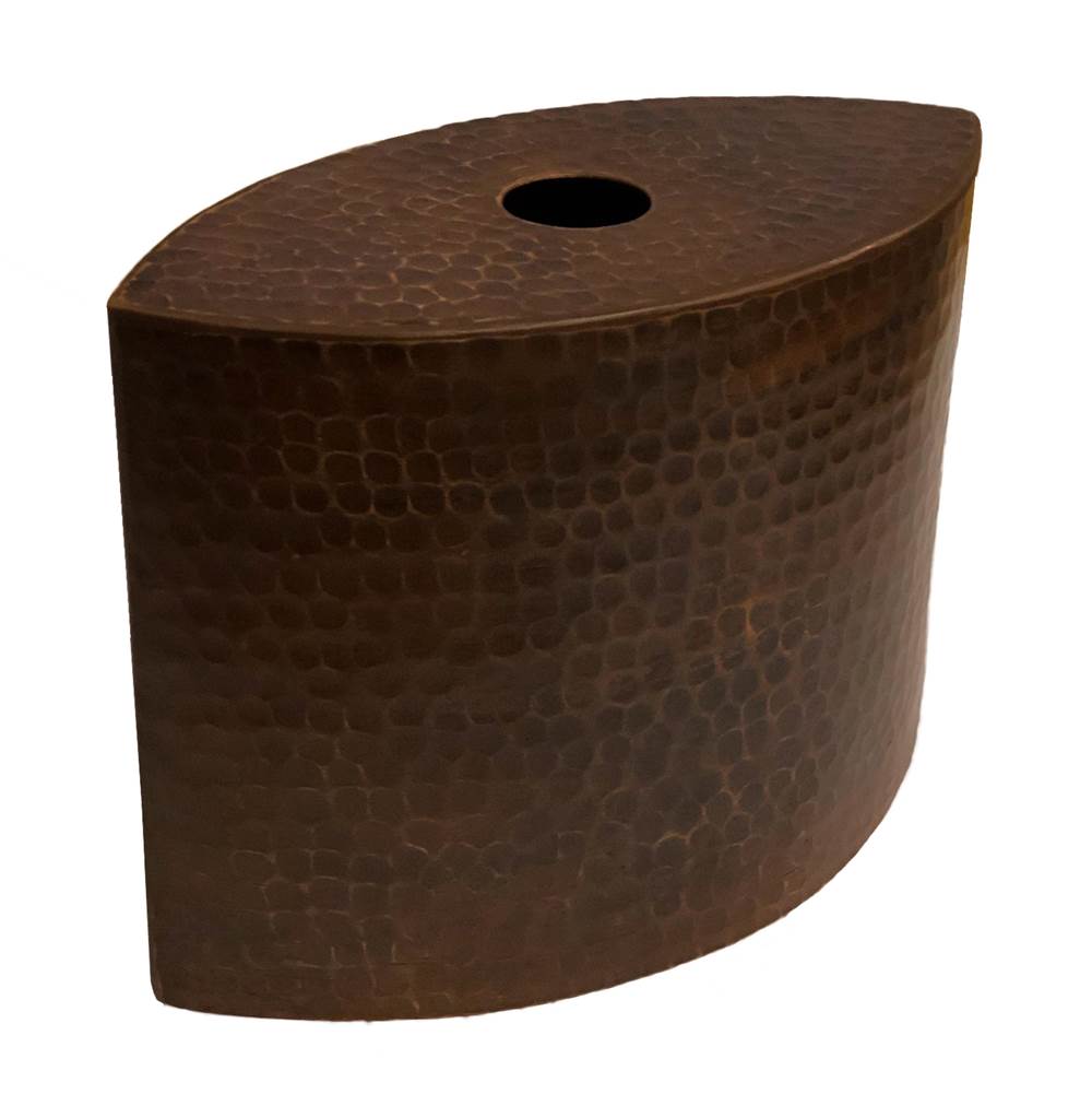 Premier Copper Products SH-L800DB Hammered Copper 8" Oval Cylinder Pendant Light Shade