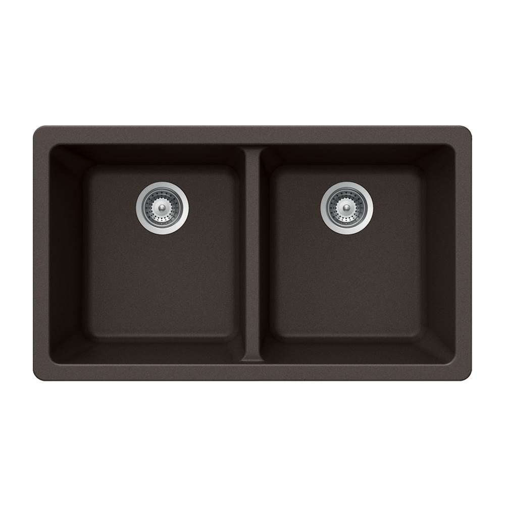 Hamat H-SIO-3319DU Granite Undermount 50/50 Double Bowl Kitchen Sink