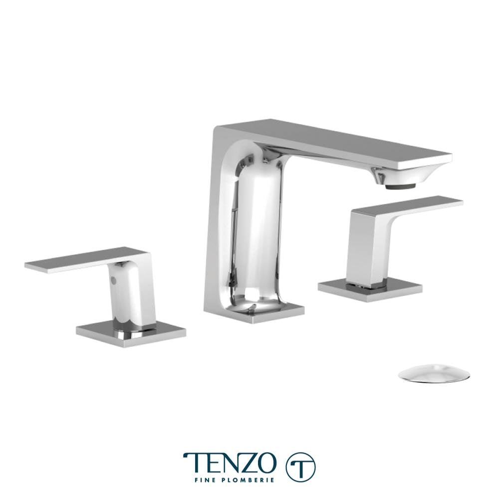 Tenzo SL13-P-CR Slik 8" Lavatory Faucet Chrome With Drain