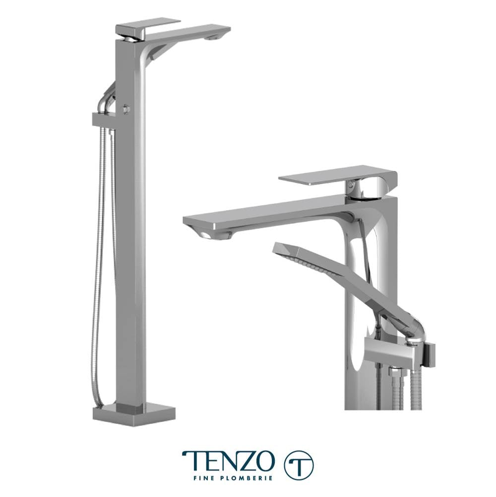 Tenzo SL51-CR Slik Floor Mount Tub Filler Chrome