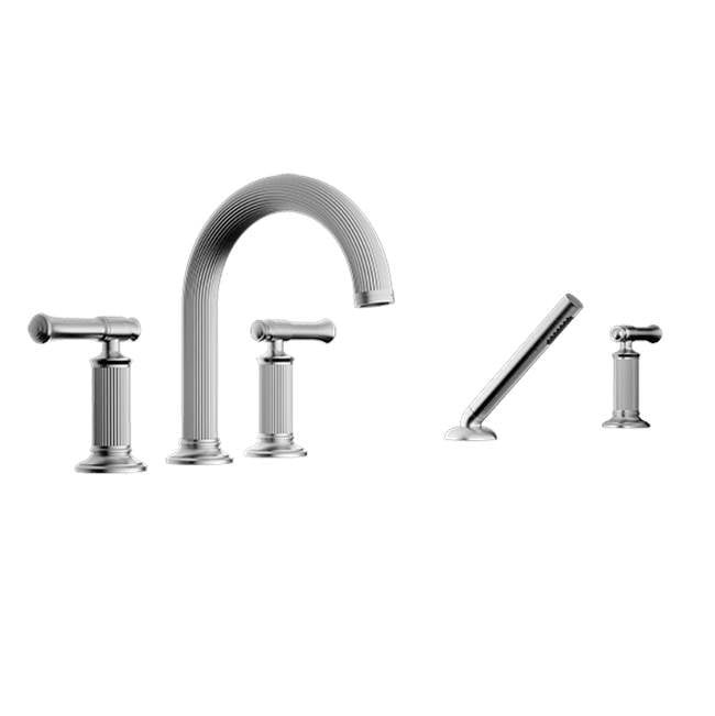 Santec 3455AT-TM Athena Roman Tub Filler Trim With At Handles And Handheld