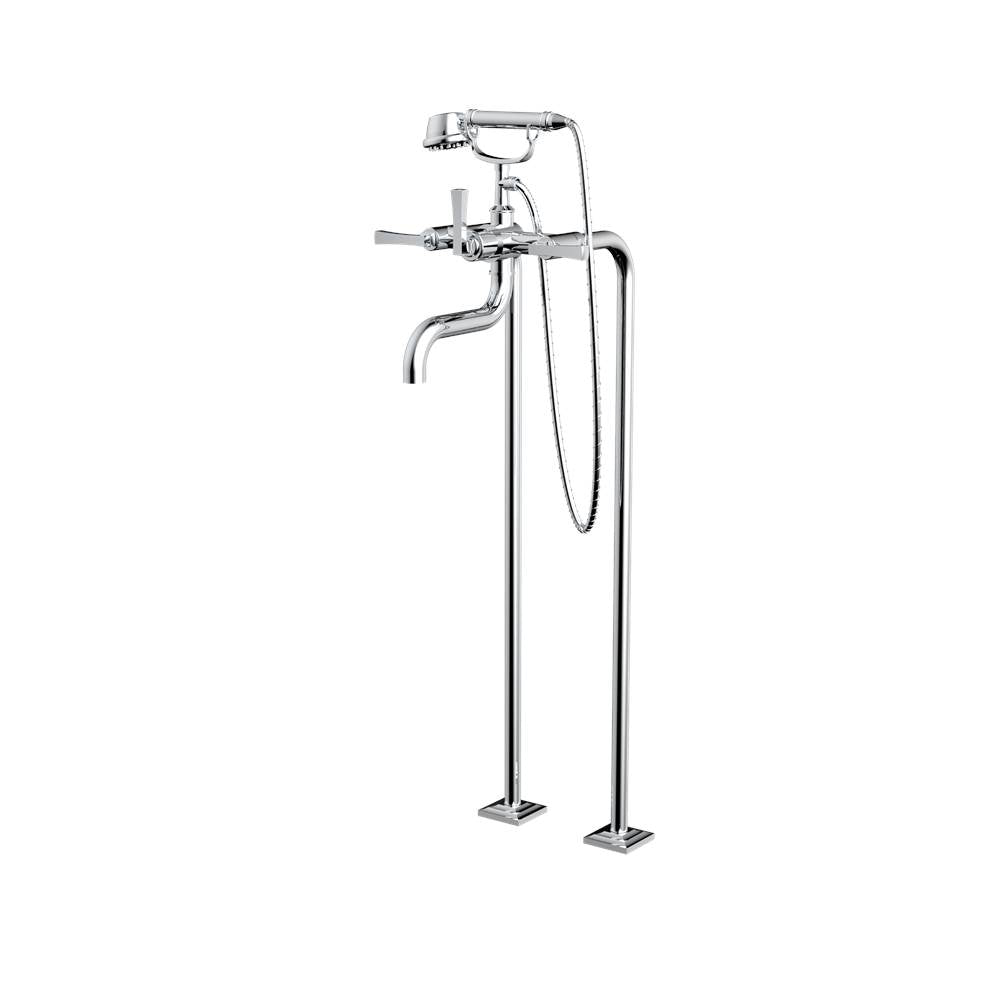 Santec 7050ED Edo Floor Mount Tub Filler With Ed Handles And Multifunction Handheld Shower - Parent