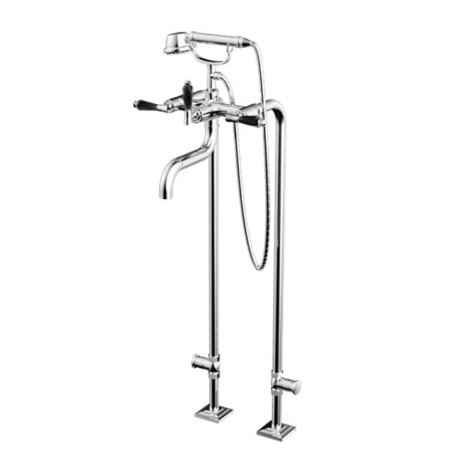 Santec 7052DB Floor Mount Tub Filler with Hand Shower and Shut-off Valves - Parent