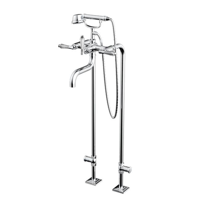 Santec 7052DC Floor Mount Tub Filler with Hand Shower and Shut-off Valves - Parent