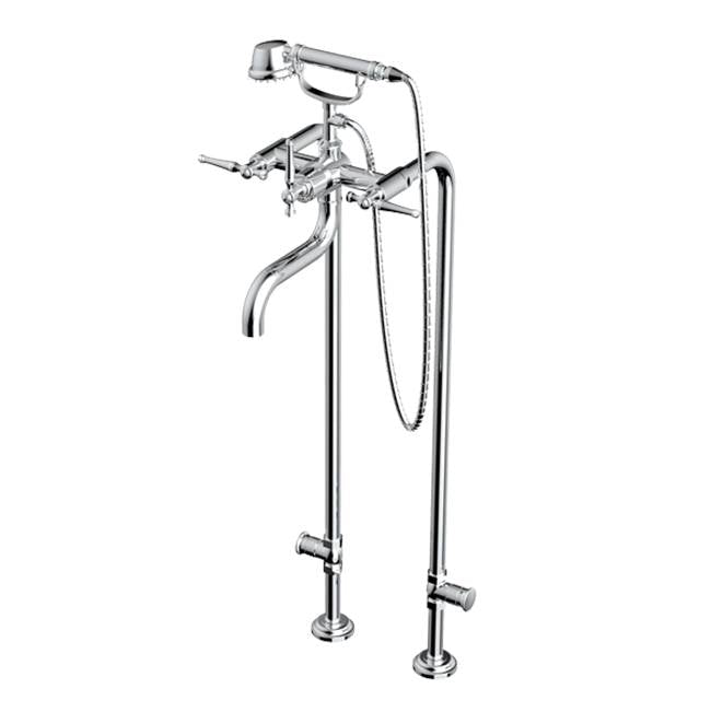Santec 7052KT Floor Mount Tub Filler with Hand Shower and Shut-off Valves - Parent