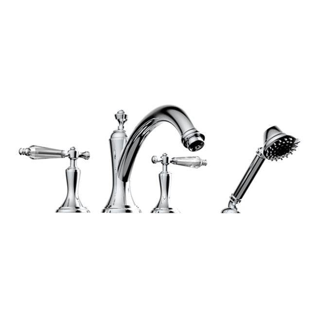 Santec 9555KT-TM Klassica Crystal Roman Tub Filler Trim With Kt Handles And Mf Handheld - Parent