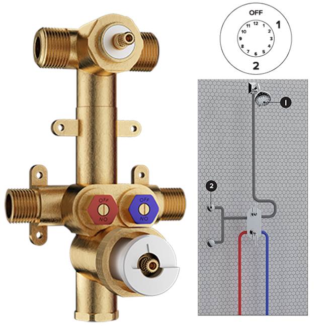 Santec TH-9212 Rough - 2-Way Shared – Plumbing Overstock