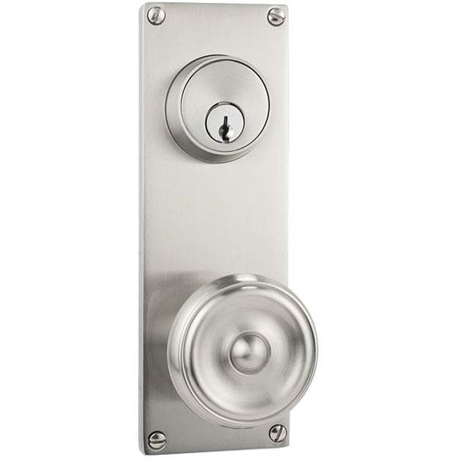 Emtek 8112E Passage Single Keyed , Sideplate Locksets Modern 3-5/8" Center to Center Keyed , Egg Knob - Parent