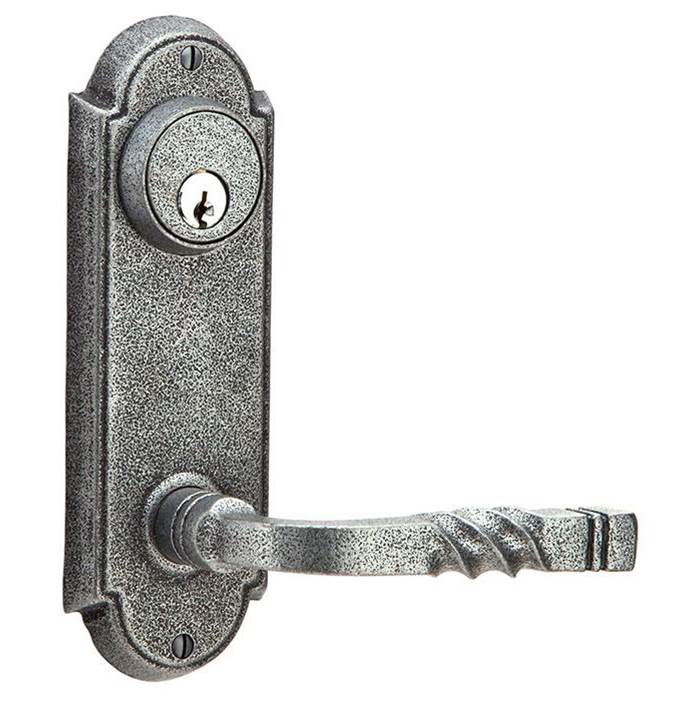 Emtek 7011NLH Passage Double Keyed , Sideplate Locksets No.5 3-5/8" Center to Center Keyed , Normandy Lever , LH - Parent