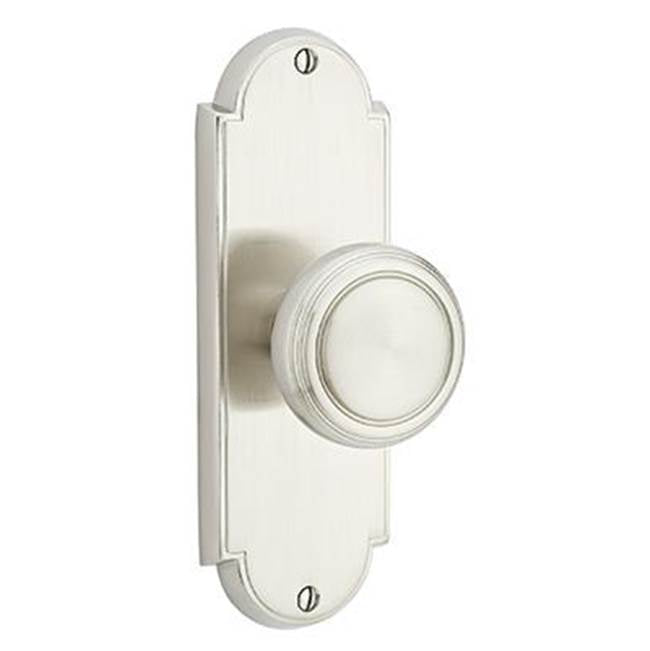 Emtek 8026LAU Privacy , Sideplate Locksets Delaware Non-Keyed 7-1/8" , Laurent Round Knob - Parent