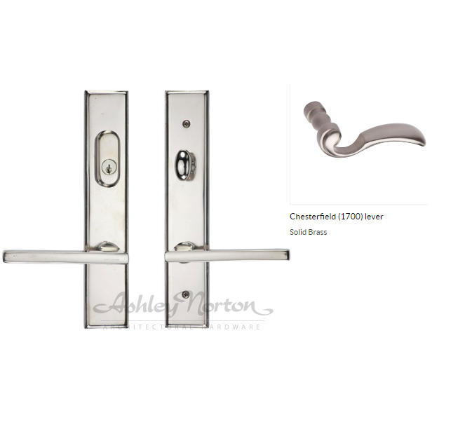 Ashley Norton SQMR4.1700.55.R.8/4B Chesterfield Ashland Entry - Dark Oil Rubbed/Polished Nickel
