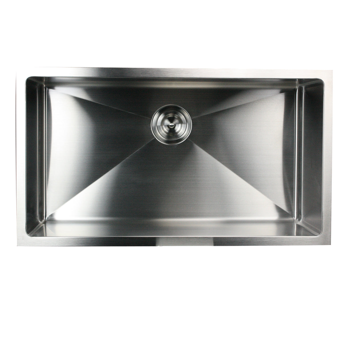 Nantucket Sinks 32" Large Single Bowl Undermount Stainless Steel Kitchen Sink