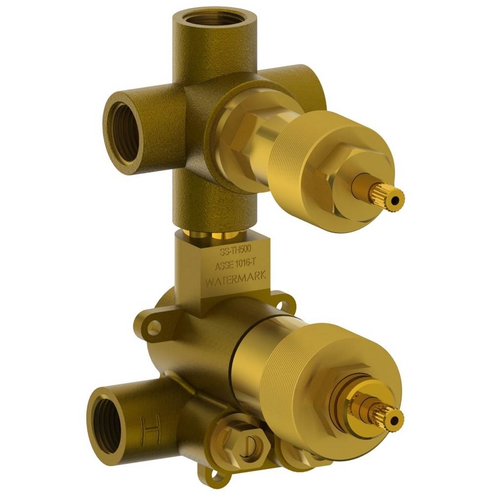 Watermark SS-TH80 1/2" Mini Thermostatic Valve With Built In Vol. Cntrl & 3-Way Diverter