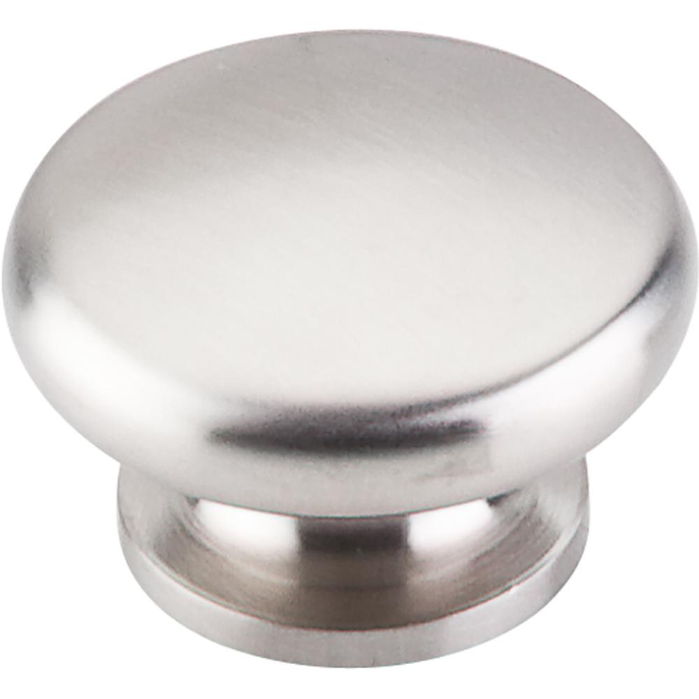 Top Knobs SS19 Flat Round Knob 1 1/2" - Brushed Stainless Steel