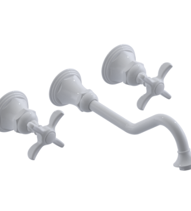 Rubinet T1GRV2C 2Wall Mount Lav Set With Extended Spout 10 1/2 (Less Drain) Trim Only