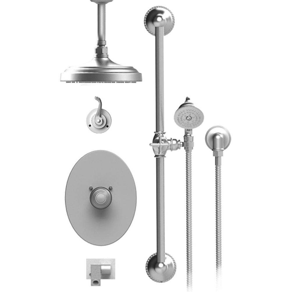 Rubinet T28ETL Temperature Control Shower With Two Way Diverter ShutOff, With One Seperate Volume Control, Hand Held Shower, Bar, Integral Supply, Wall Mount Bidet