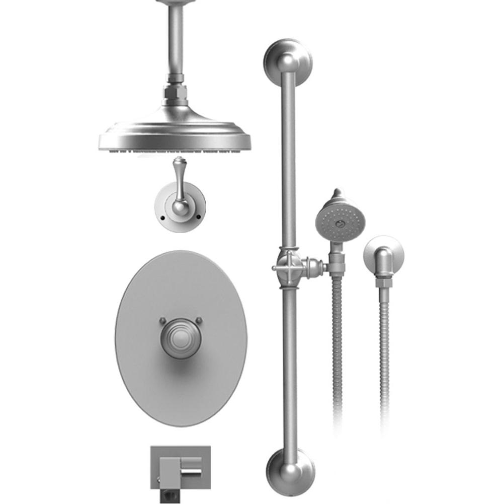 Rubinet T28FML Temperature Control Shower With Two Way Diverter ShutOff, With One Seperate Volume Control, Hand Held Shower, Bar, Integral Supply, Wall Mount Bidet