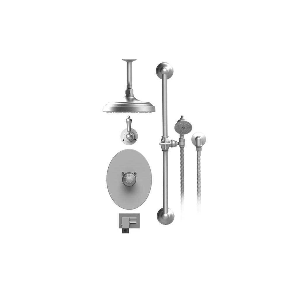 Rubinet T28RML Temperature Cont Shower With Two Way Diverter ShutOff, With One Seperate Volume Control, Hand Held Shower, Bar, Integral Supply Wall Mount Bidet