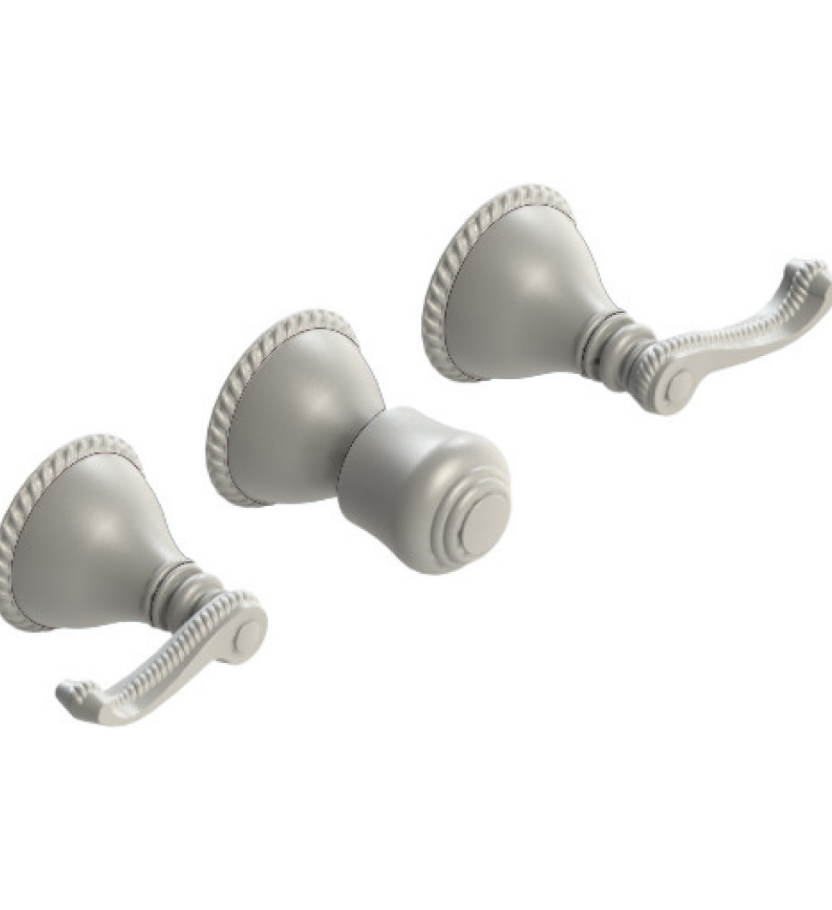 Rubinet T2AETL Three Valve Tub Filler With Diverter Trim Only