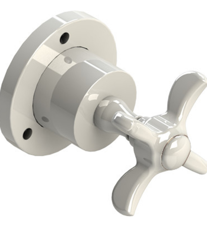 Rubinet T2XRVC Two Way Diverter With ShutOff, Trim Only