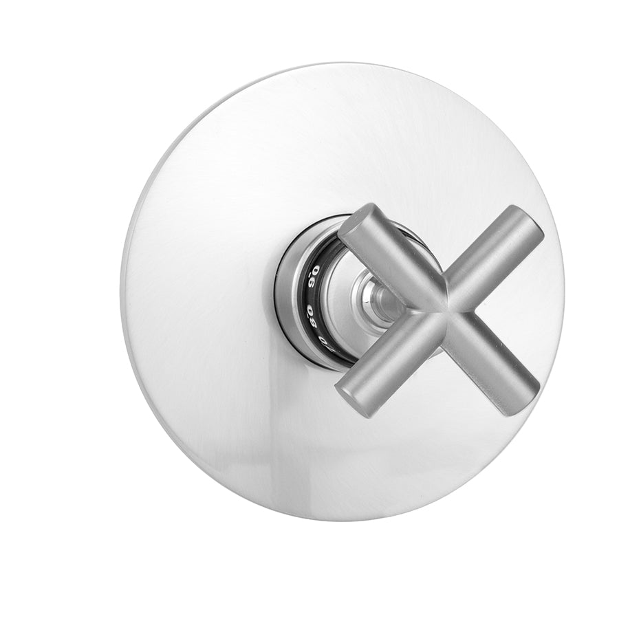 Jaclo T361-TRIM Round Plate With Contempo Slim Cross Handle Trim For Thermostatic Valves - Parent