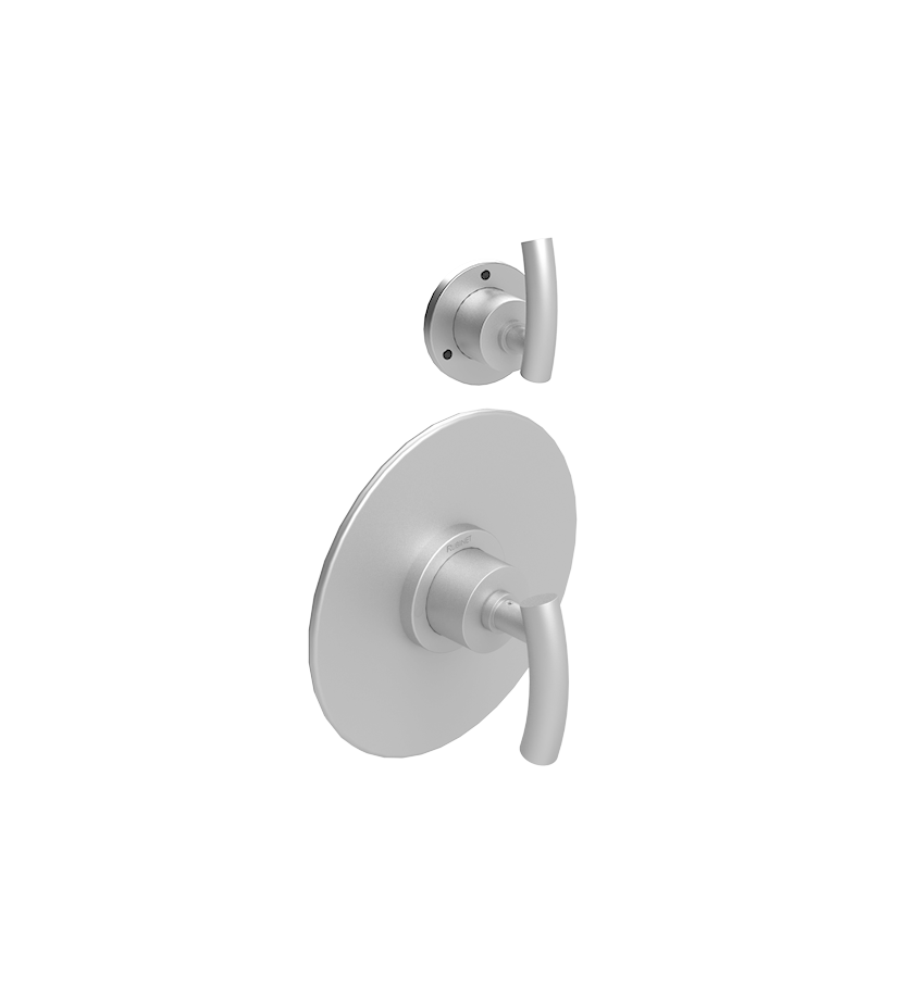 Rubinet T3YHOL Pressure Balance Valve With Stop Seperate Three Way Diverter With Shared Outlet, Trim Only
