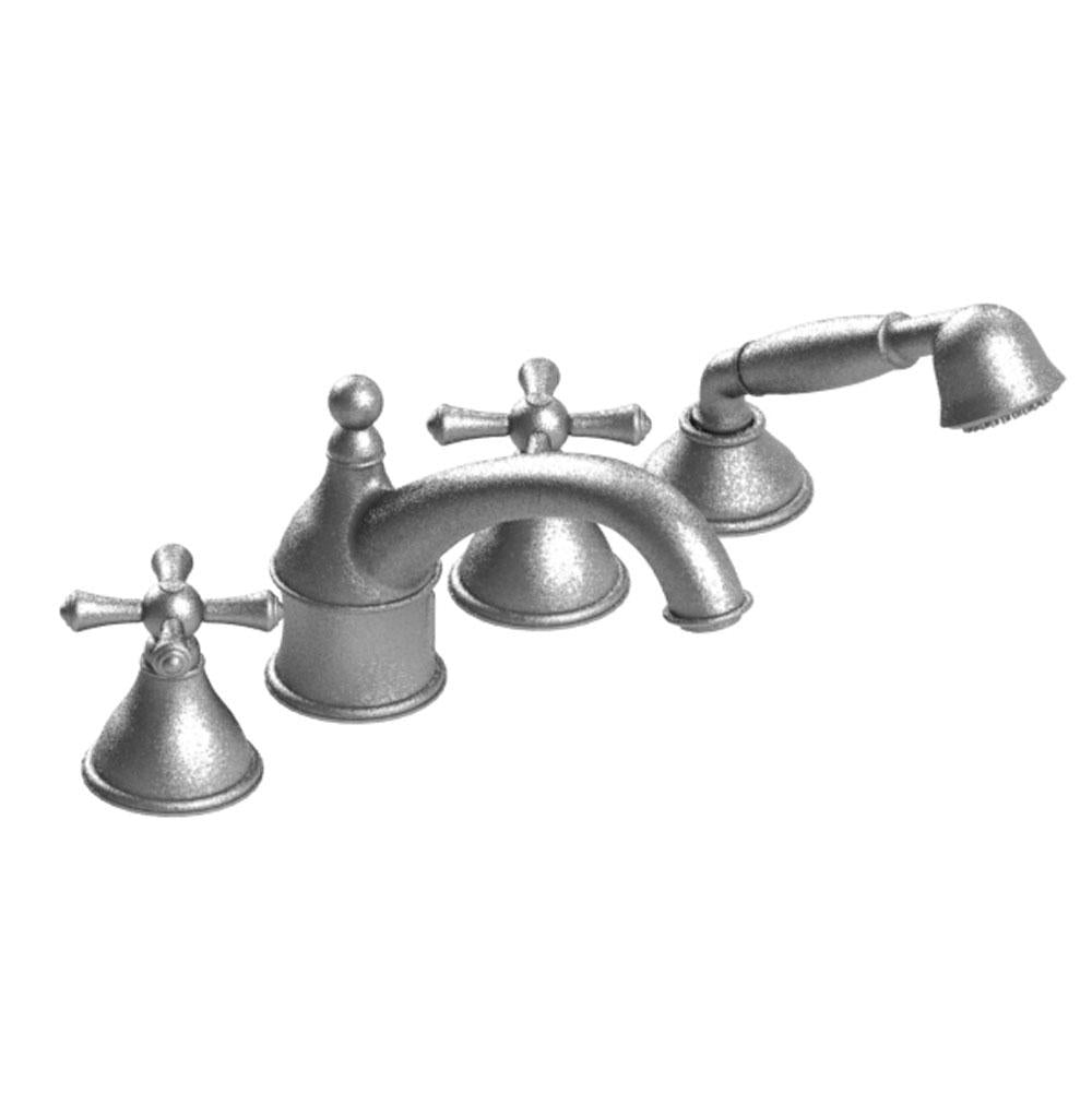 Rubinet T5HFMC Four Piece Roman Tub Filler With Hand Held Shower, (Jasmin Spout), Trim Only