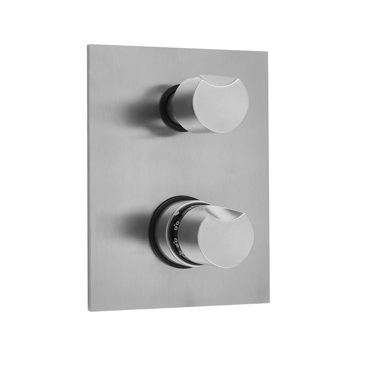 Jaclo T7537-TRIM Rectangle Plate With Thumb Thermostatic Valve With Thumb Built-In 2-Way Or 3-Way Diverter/Volume Controls - Parent