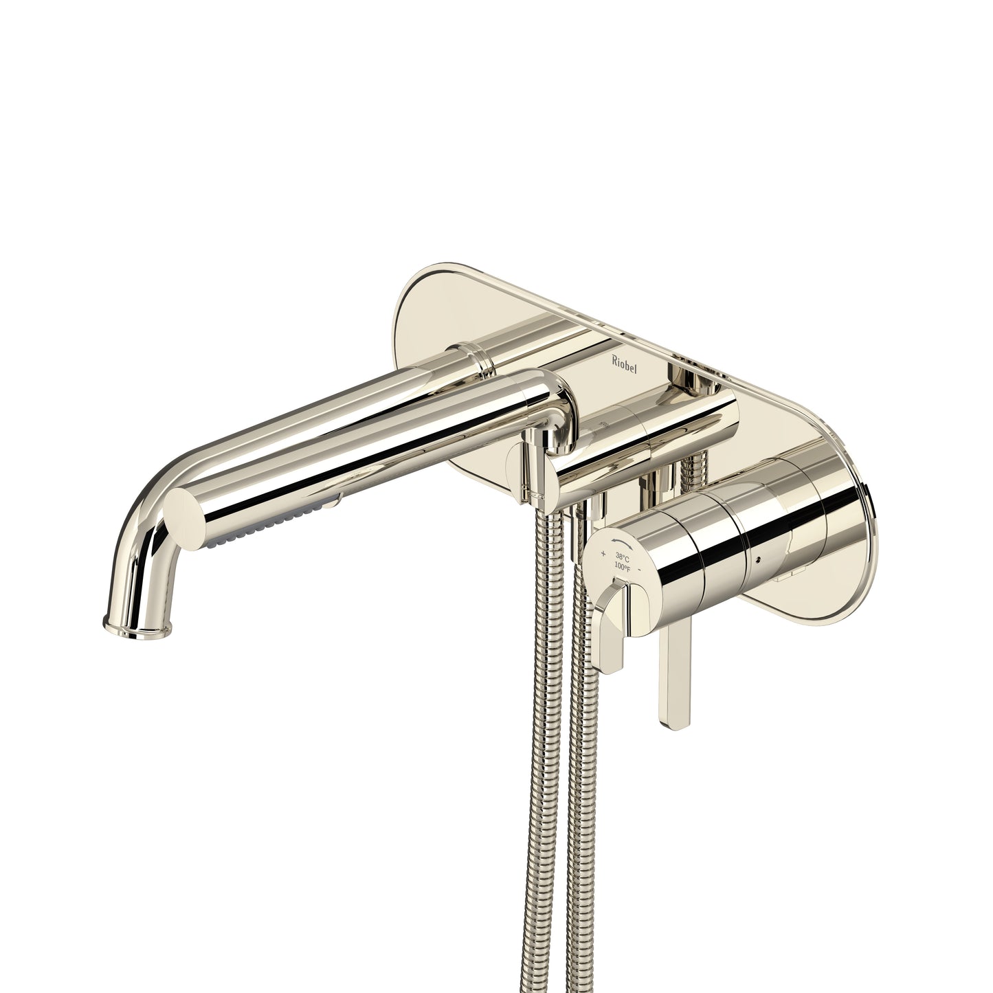 Riobel TAU21 Authentica Wall Mount Thermostatic/Pressure Balance Tub Filler Trim