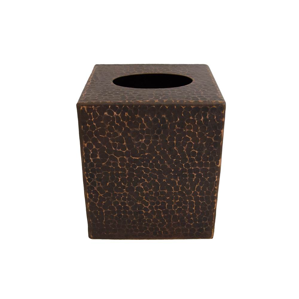 Premier Copper Products TBCSDB Small Hammered Copper Tissue Box Cover