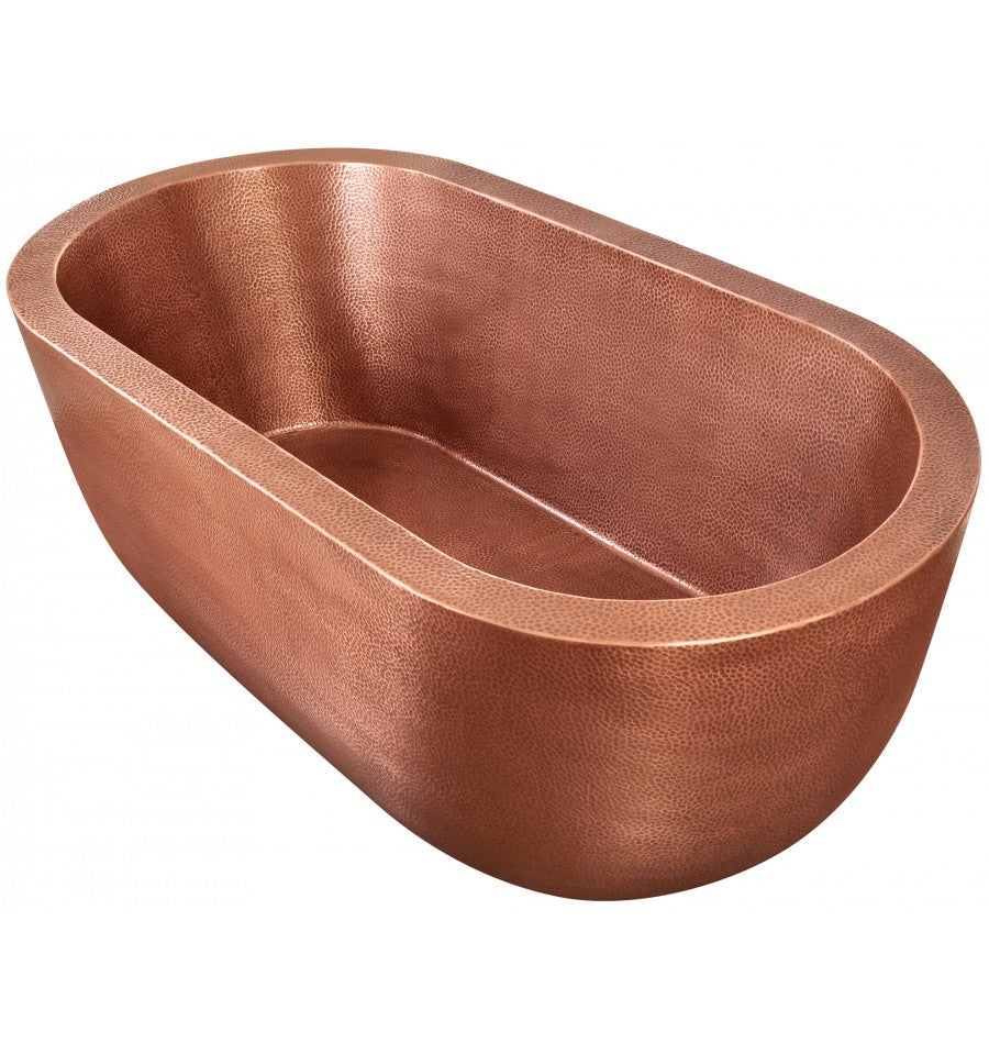 Thompson Traders TBT-6960-DW Caladonia Oval Tub 69" Copper Soaking Tub for Freestanding Medium Antique