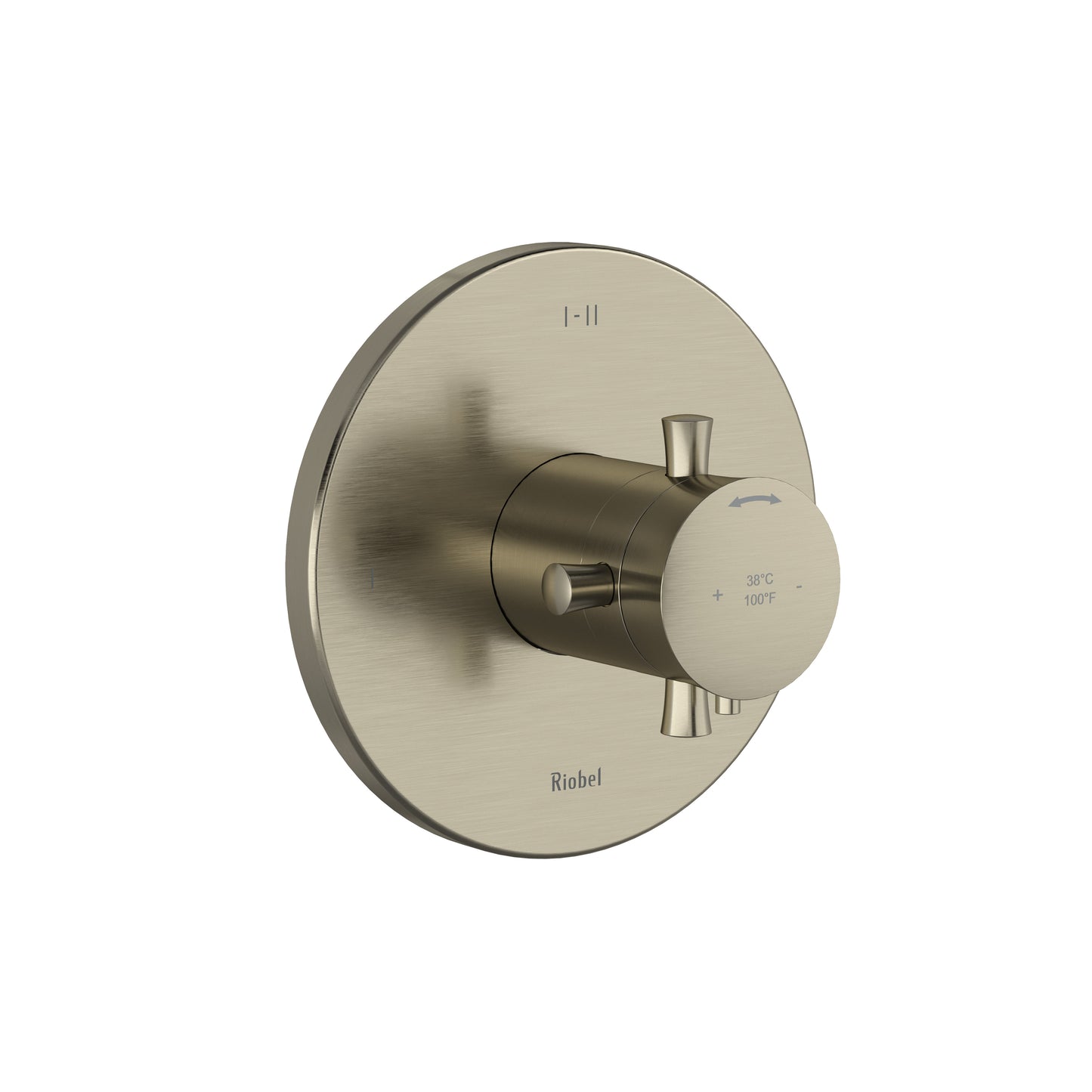 Riobel TEDTM23 Edge 1/2" Therm & Pressure Balance Trim With 3 Functions