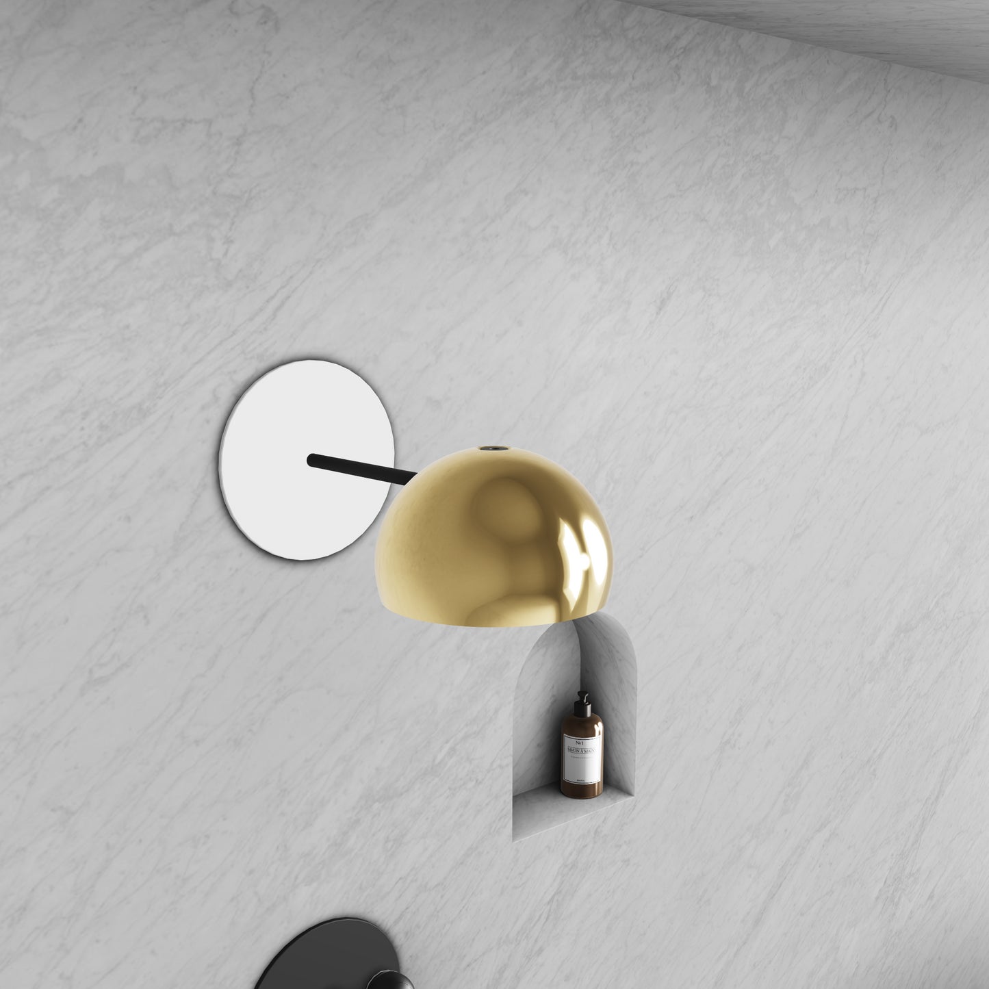 BARiL TET-1210-35-175 12" Anti-Limestone Shower Head With Wall-Mounted Shower Arm - Parent