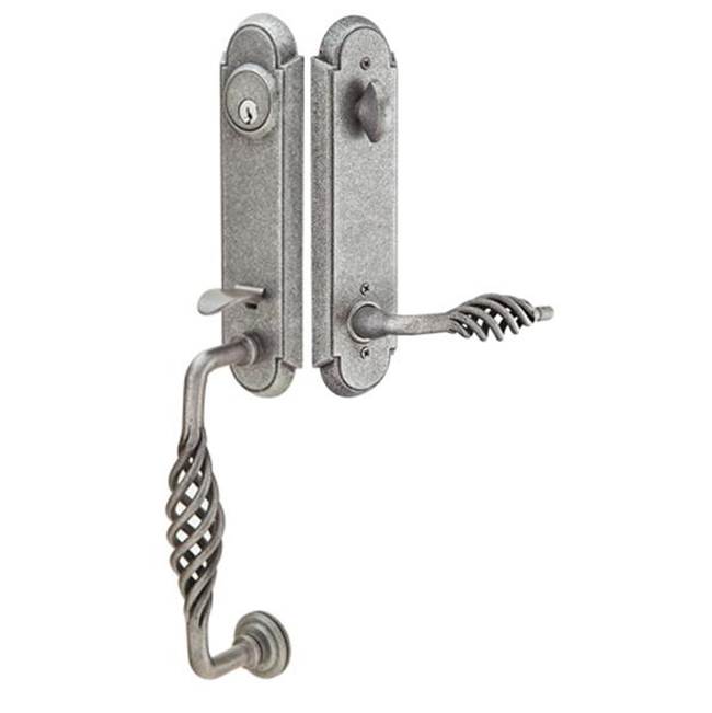 Emtek 1111CRRH Multi Point C1 , Keyed with American Cyl , Arched Style , 1-1/2" x 11" , Cimarron Lever , RH - Parent
