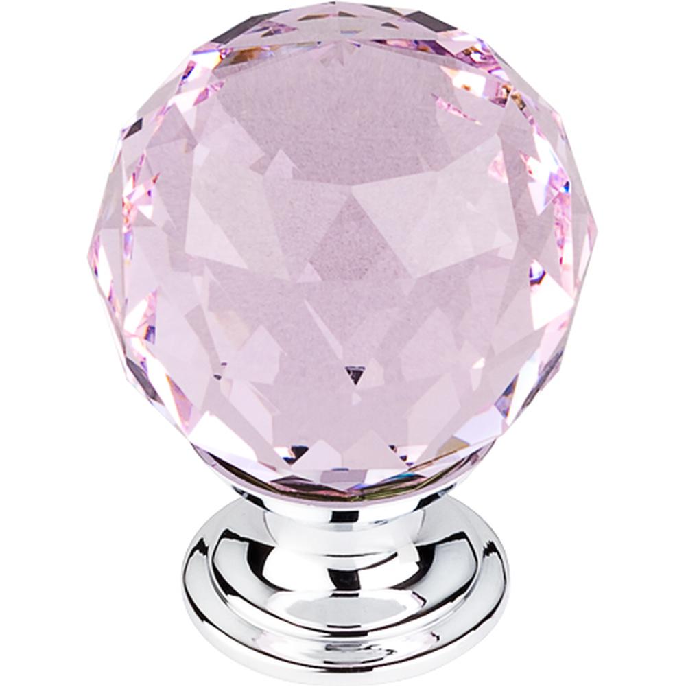 Top Knobs Pink Crystal Knob Base