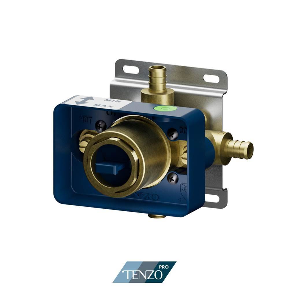 Tenzo R-PB22R-W Valve Rough Tenzo Pro Without Cartridge 2 Functions With Expandable Pex Connection