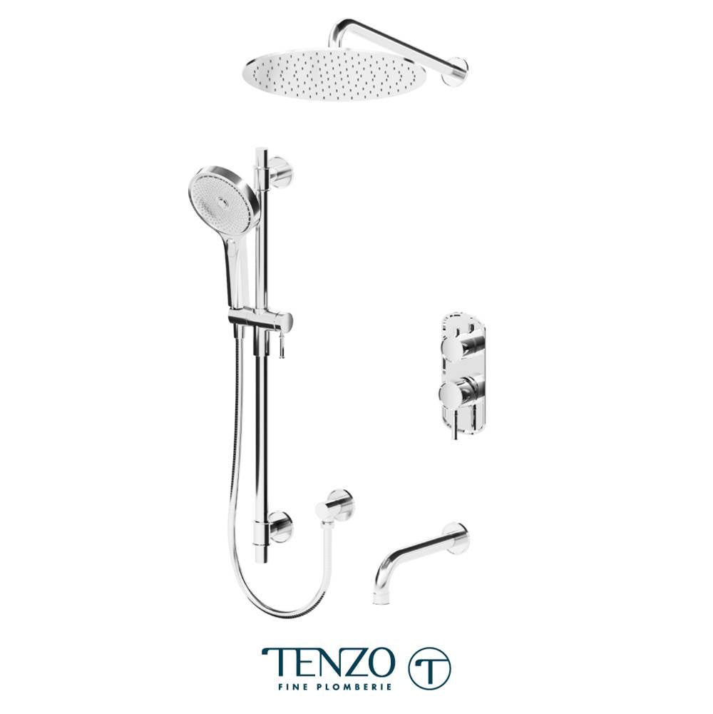 Tenzo F-ALYPB33-501135-CR Trim For Alyss T-Box Kit 3 Functions Pressure Balance Chrome Finish
