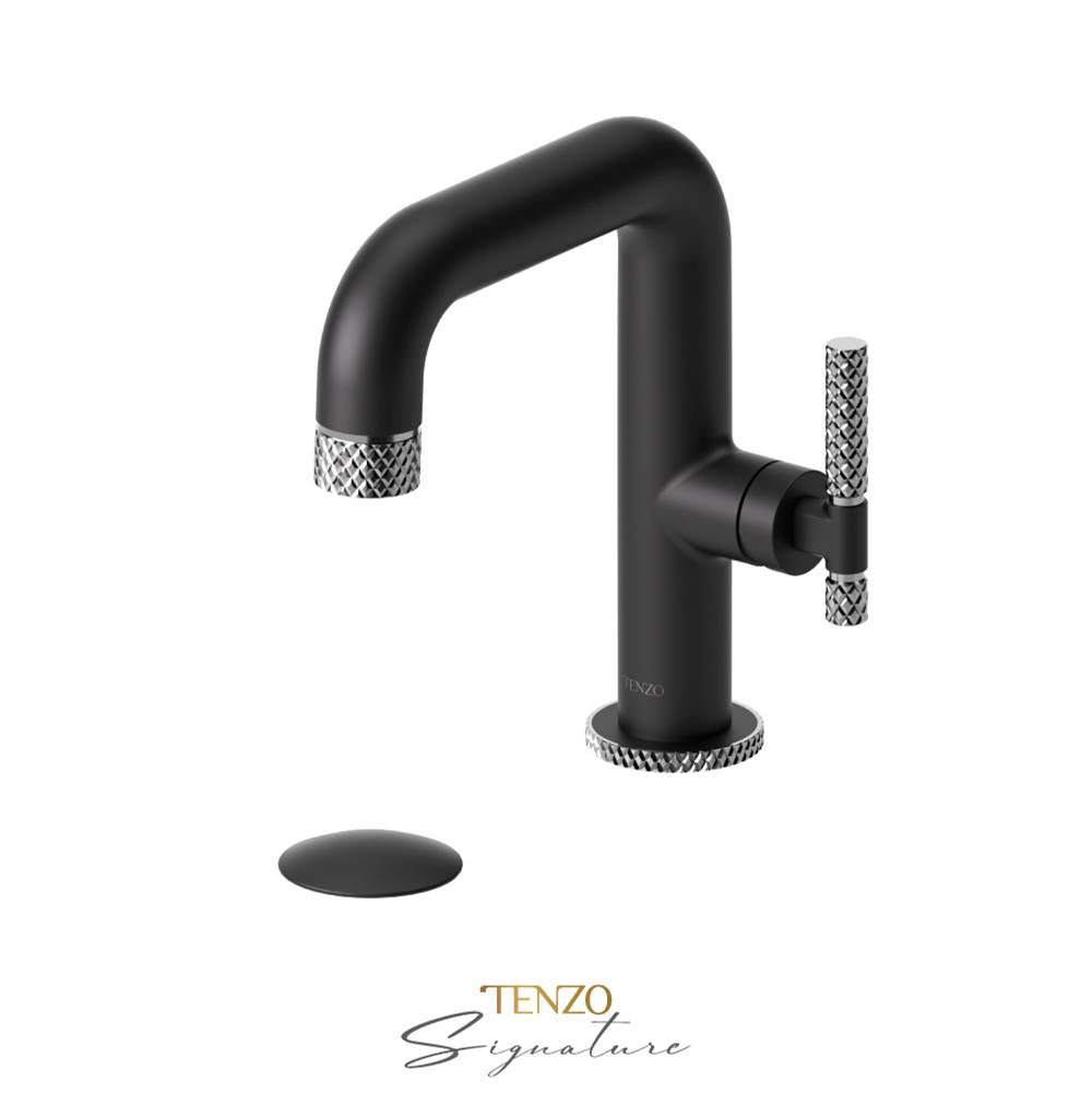 Tenzo BE10-C-W Single Hole Lavatory Faucet With Drain Bellacio-C