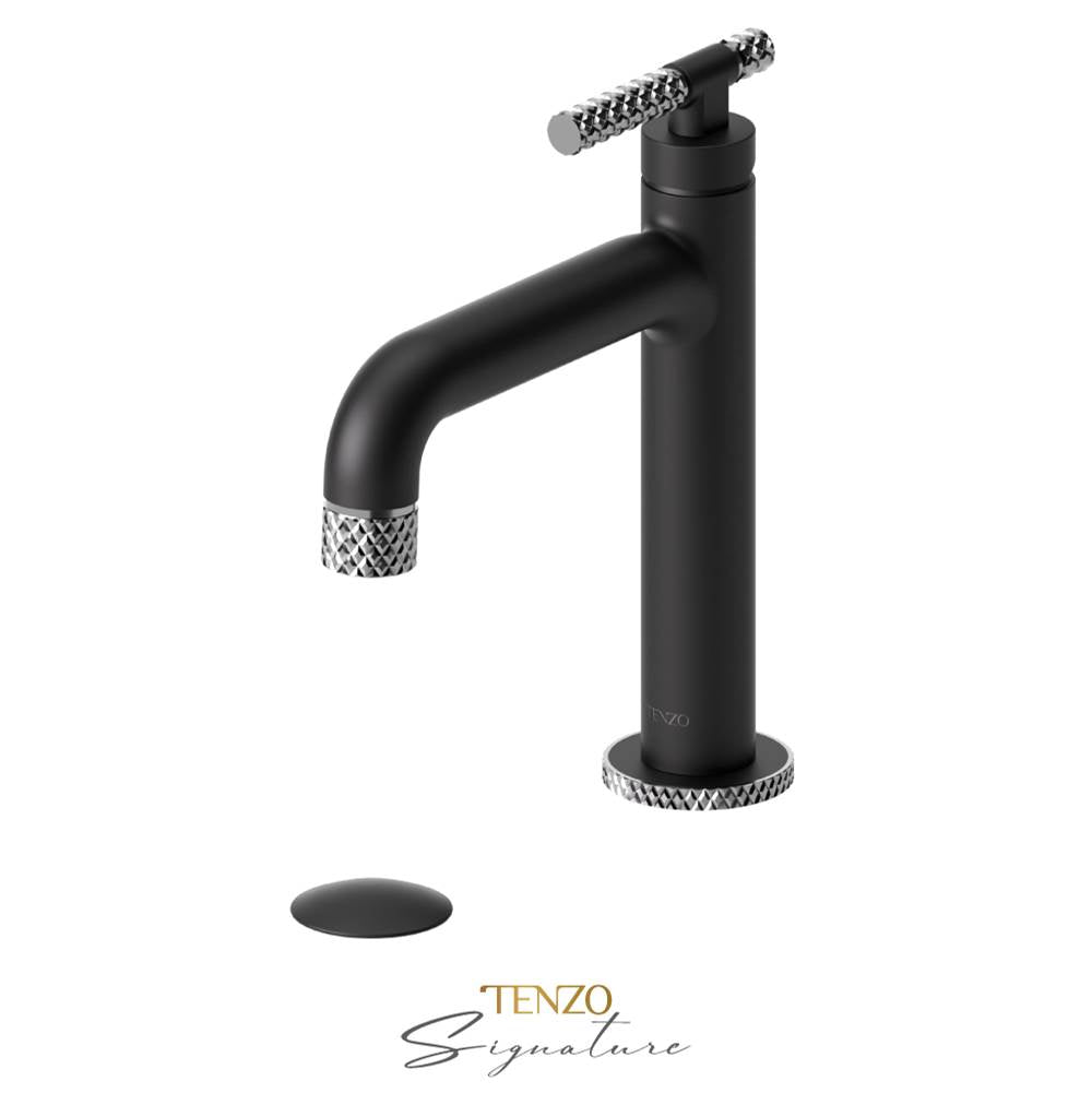 Tenzo BE11-C-P Single Hole Lavatory Faucet With Drain Bellacio-C