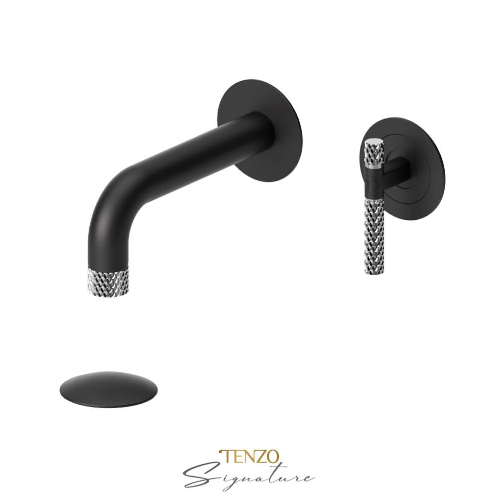 Tenzo BE14-C-W Wall Mount Lavatory Faucet With Drain Bellacio-C