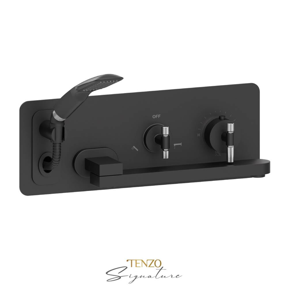 Tenzo BET74-F Wall Mount Tub Faucet With Swivel Spout Bellacio-F