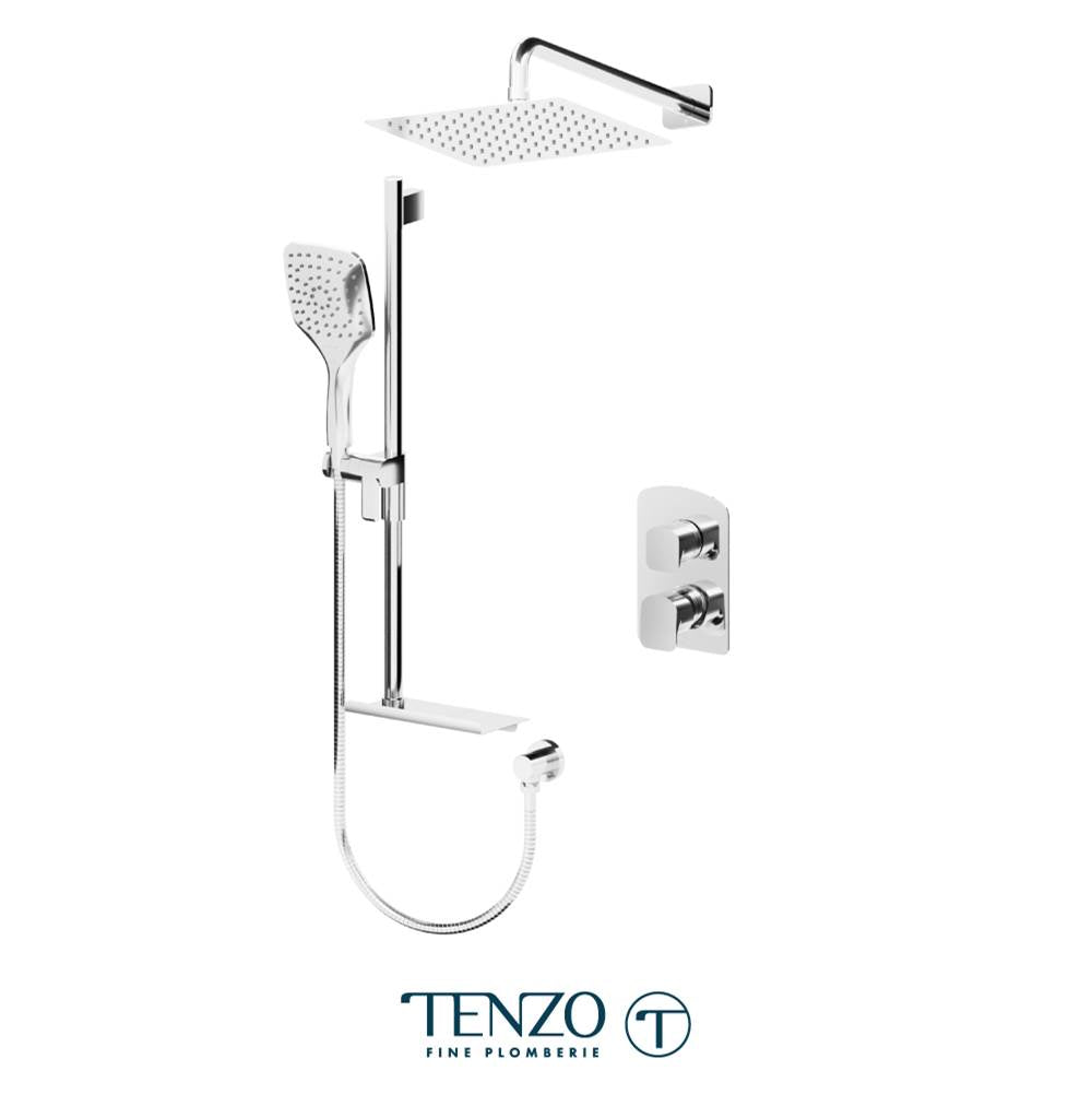 Tenzo F-DEPB32-20311-CR Trim For Delano T-Box Kit 2 Functions Pressure Balance Chrome Finish