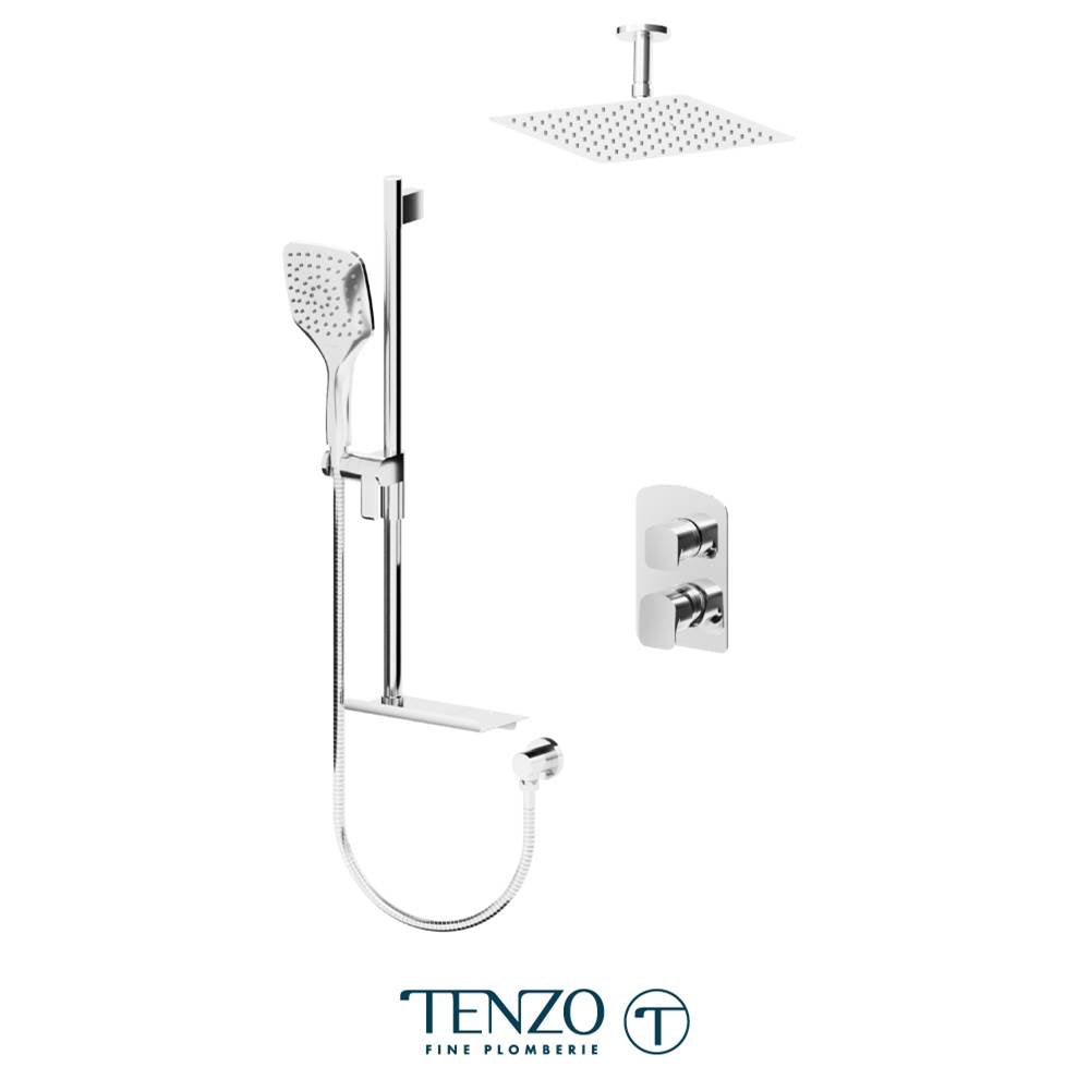 Tenzo F-DEPB32-21331-CR Trim For Delano T-Box Kit 2 Functions Pressure Balance Chrome Finish