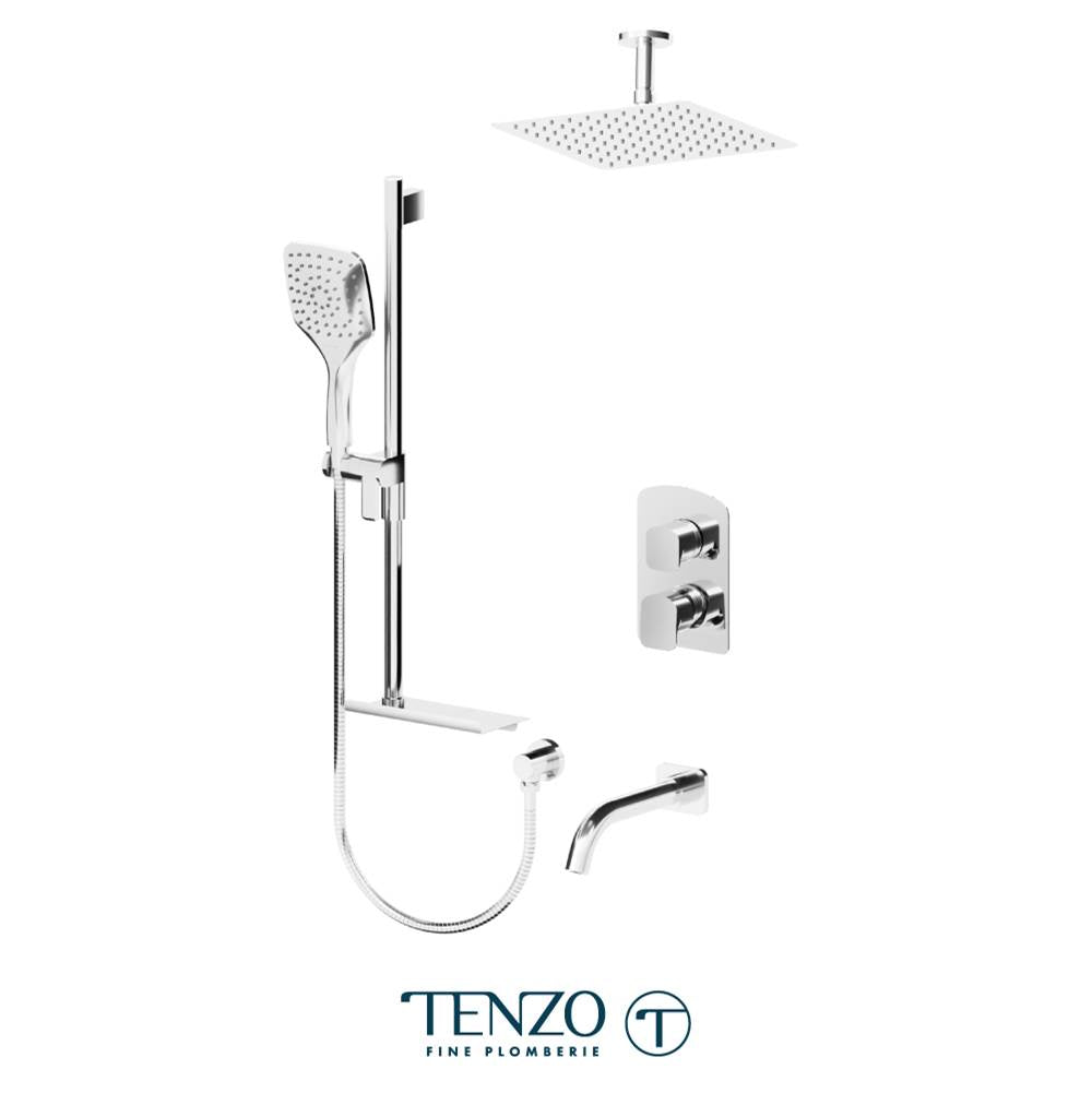 Tenzo F-DEPB33-513315-CR Trim For Delano T-Box Kit 3 Functions Pressure Balance Chrome Finish