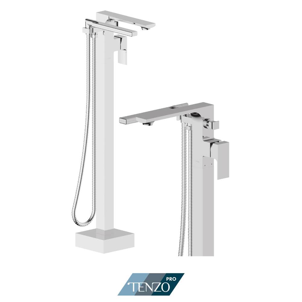 Tenzo F-KA52-PB-CR Trim For Kalissa Floor Mount Tub Filler Chrome