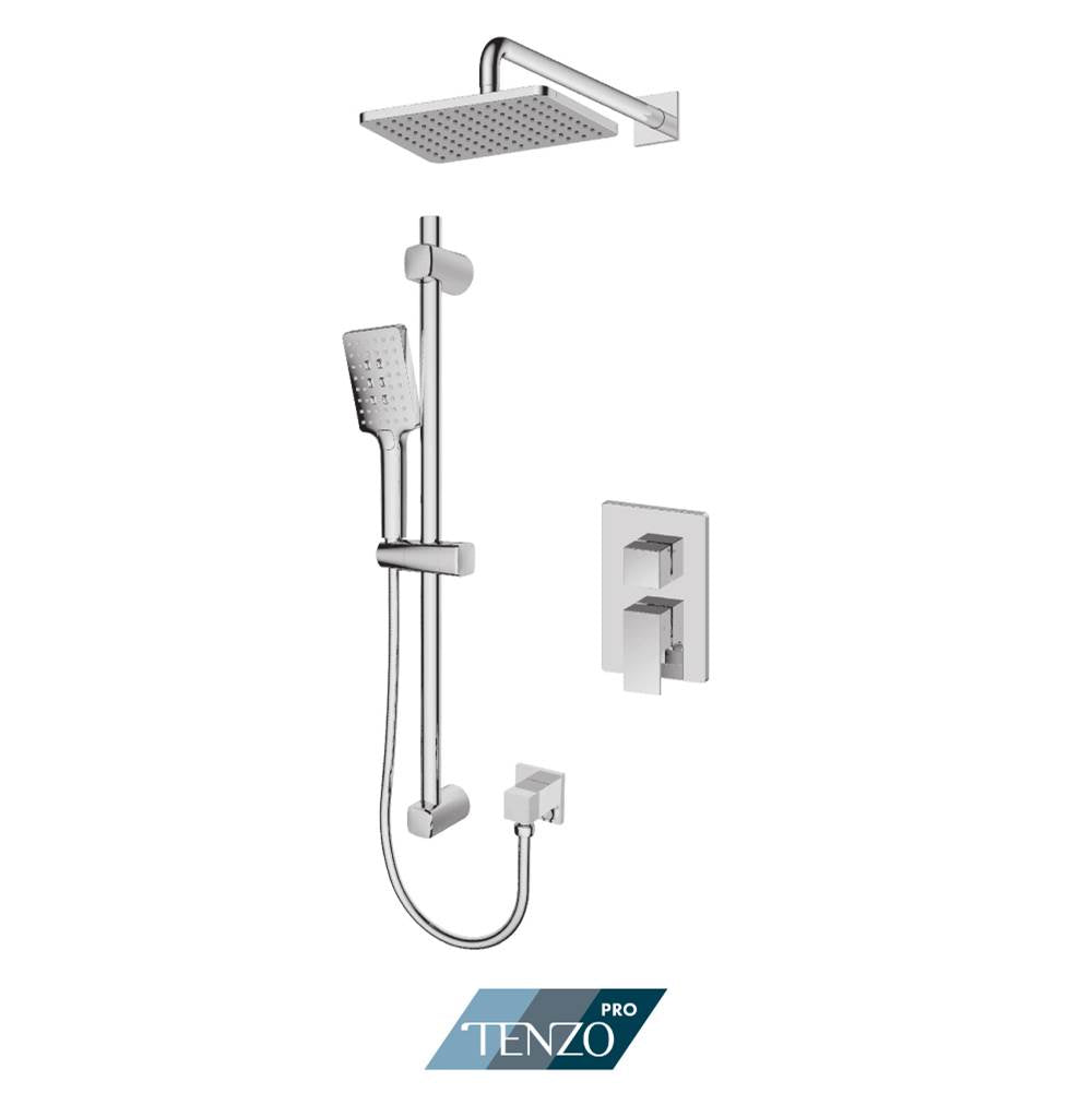 Tenzo F-KAPB22-1130-CR Trim For Kalissa Tenzo Pro Kit 2 Functions Pressure Balance Chrome Finish